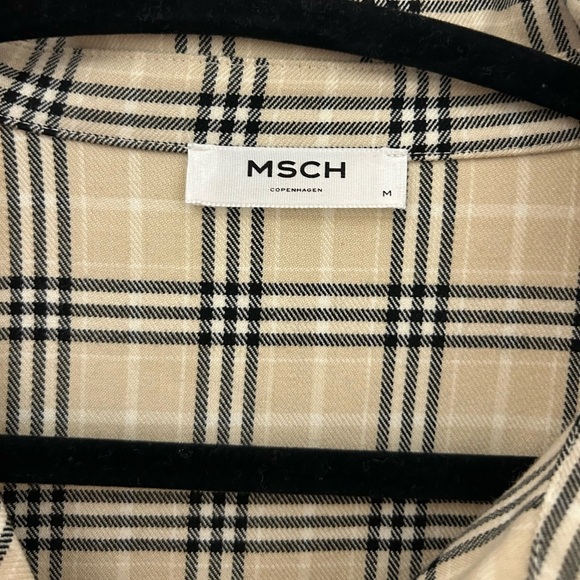 MSCH Copenhagen Plaid Button-Down Shirt, Sz M - Picture 6 of 8